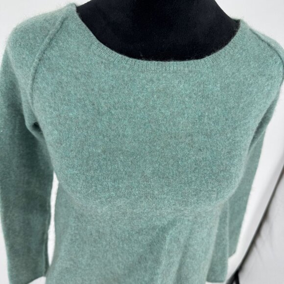 Decker Luxe Womens Cashmere Sweater Size Small Green Soft Long Sleeve Oversized - Picture 3 of 7